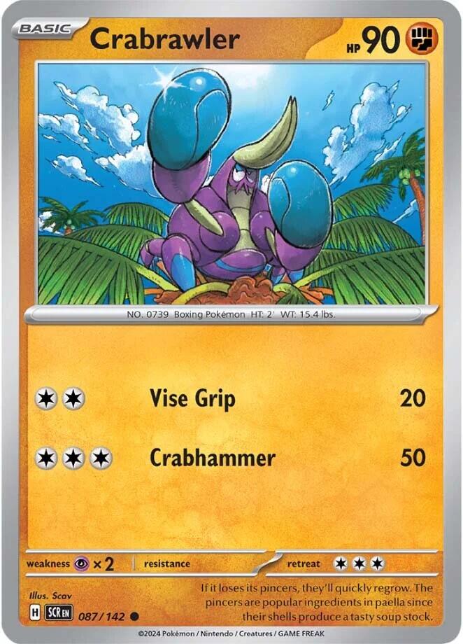 Crabrawler (087/142) [Scarlet & Violet: Stellar Crown] | Amazing Games TCG