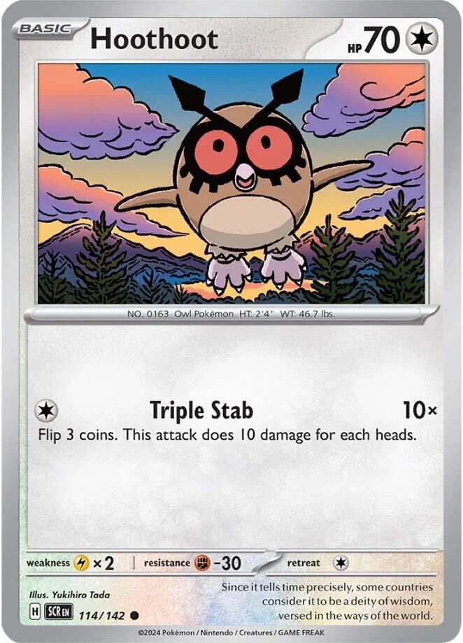 Hoothoot (114/142) [Scarlet & Violet: Stellar Crown] | Amazing Games TCG