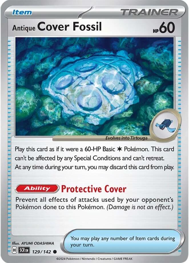 Antique Cover Fossil (129/142) [Scarlet & Violet: Stellar Crown] | Amazing Games TCG