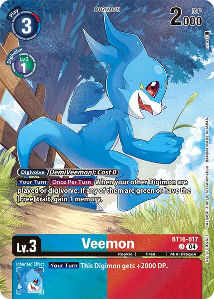 Veemon [BT16-017] (Legend Pack 2024) [Beginning Observer] | Amazing Games TCG