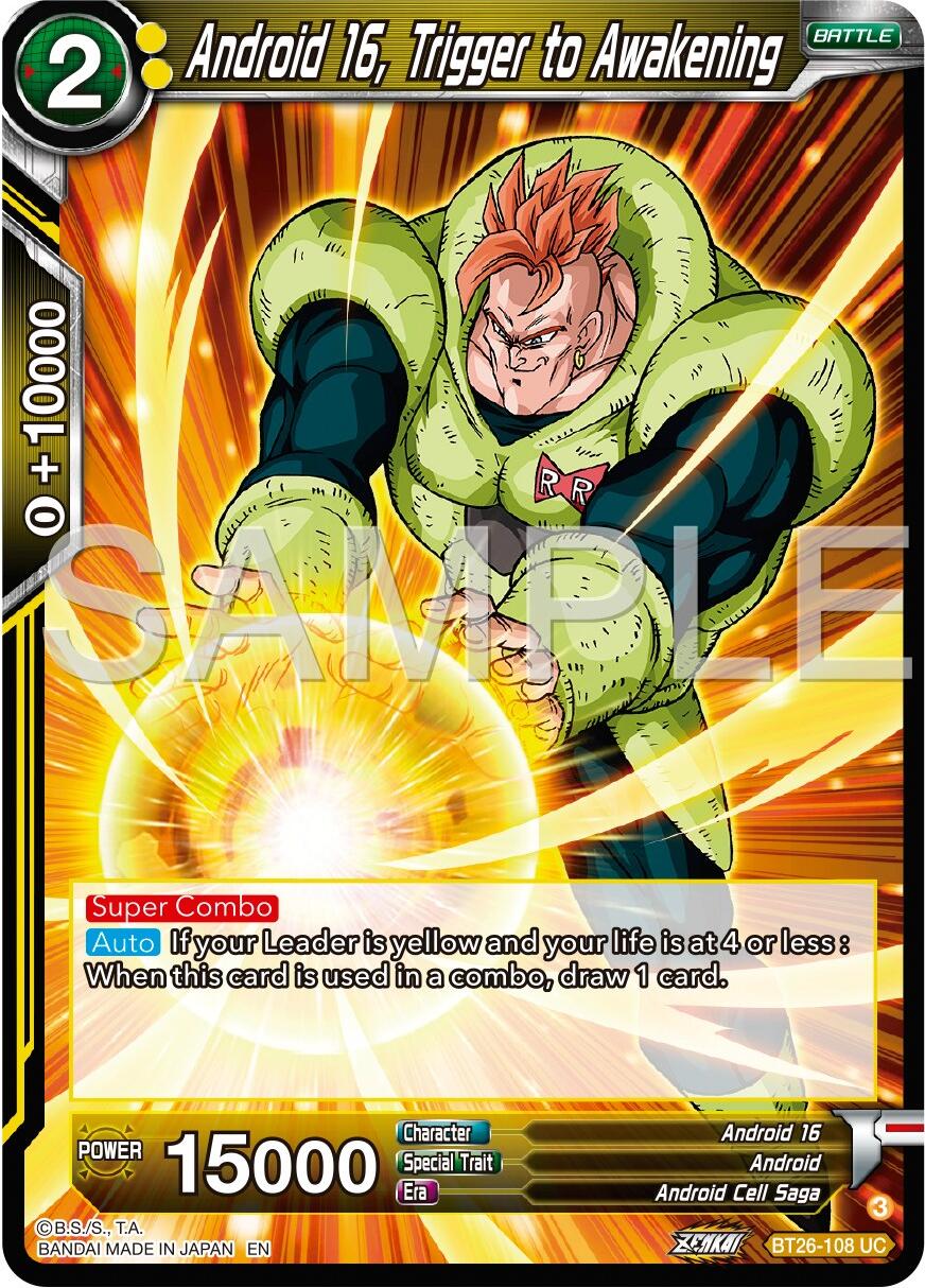 Android 16, Trigger to Awakening (BT26-108) [Ultimate Advent] | Amazing Games TCG