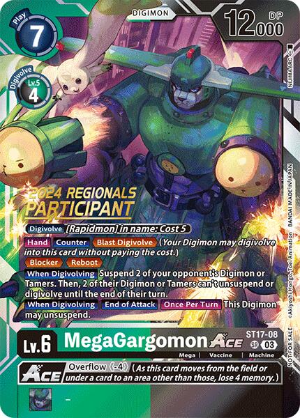 MegaGargomon ACE [ST17-08] (2024 Regionals Participant) [Starter Deck: Double Typhoon Advanced Deck Set] | Amazing Games TCG