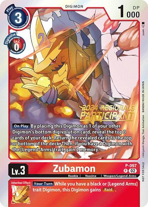 Zubamon [P-097] - P-097 (2024 Regionals Participant) [Promotional Cards] | Amazing Games TCG