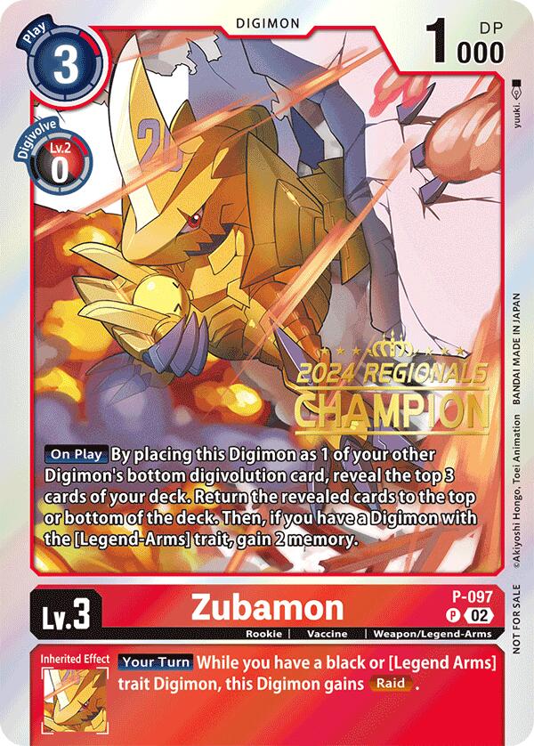 Zubamon [P-097] - P-097 (2024 Regionals Champion) [Promotional Cards] | Amazing Games TCG