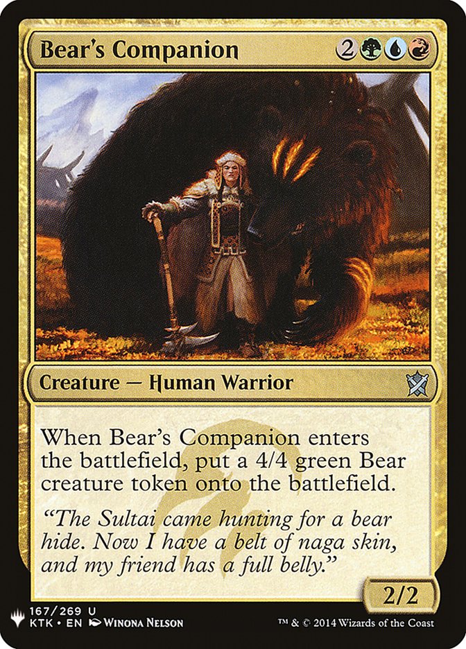 Bear's Companion [Mystery Booster] | Amazing Games TCG