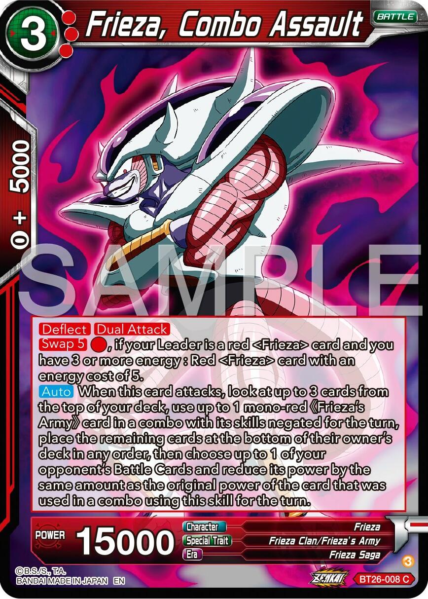 Frieza, Combo Assault (BT26-008) [Ultimate Advent] | Amazing Games TCG