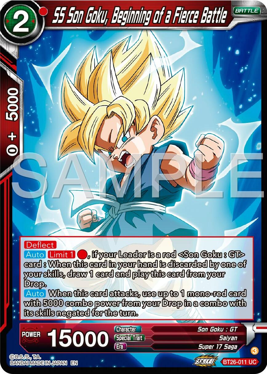 SS Son Goku, Beginning of a Fierce Battle (BT26-011) [Ultimate Advent] | Amazing Games TCG