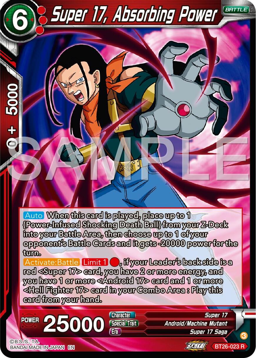 Super 17, Absorbing Power (BT26-023) [Ultimate Advent] | Amazing Games TCG