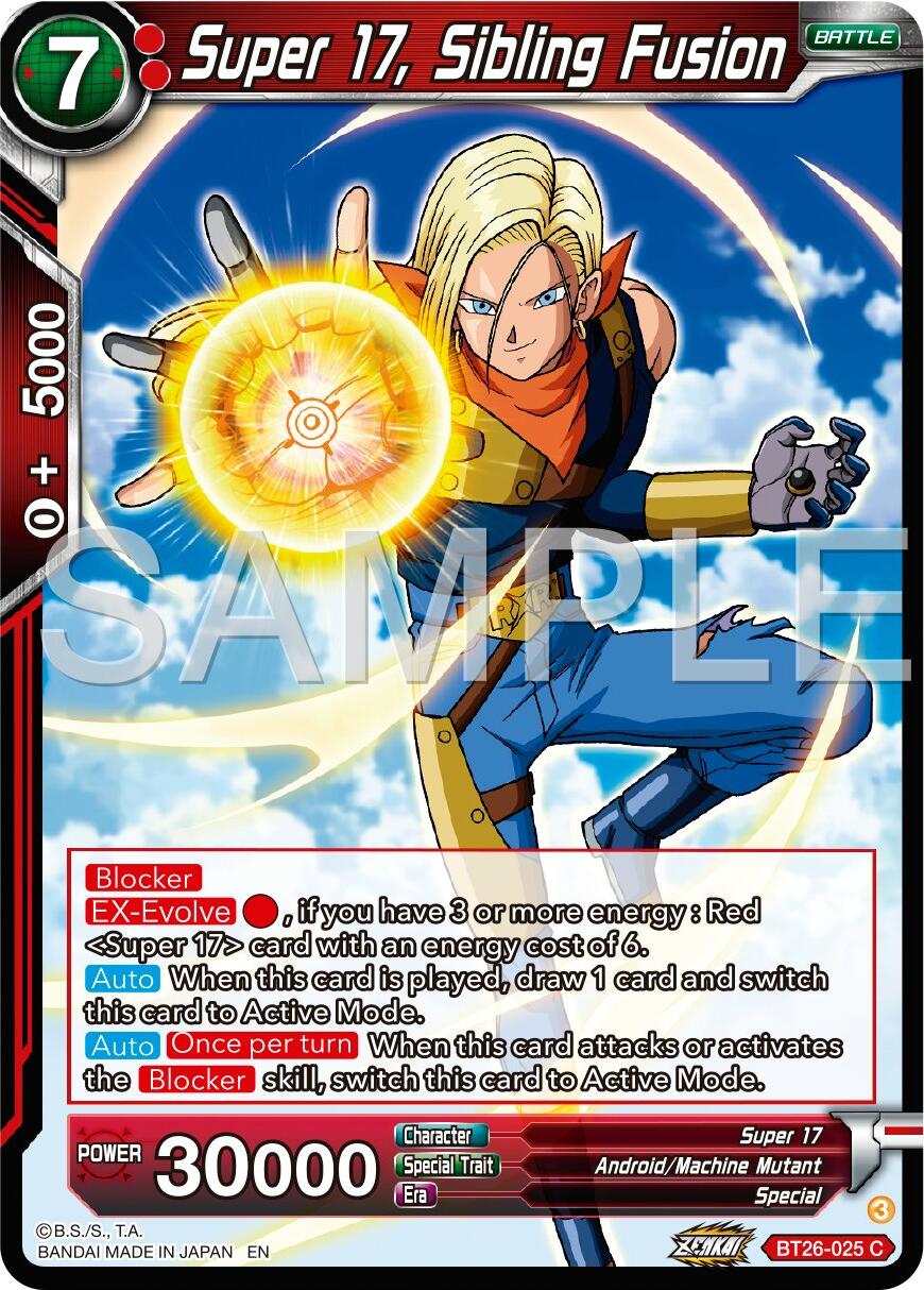 Super 17, Sibling Fusion (BT26-025) [Ultimate Advent] | Amazing Games TCG