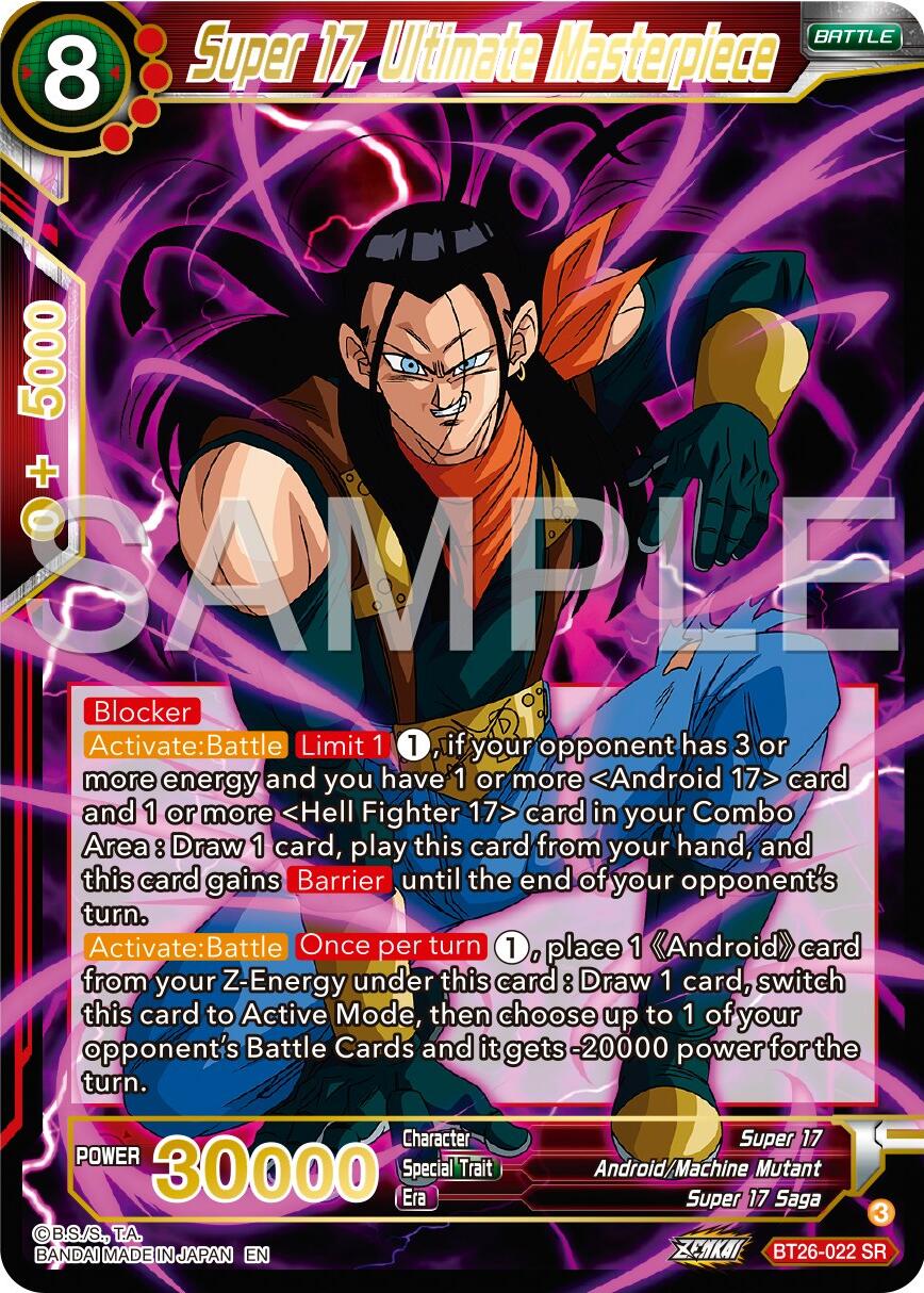 Super 17, Ultimate Masterpiece (BT26-022) [Ultimate Advent] | Amazing Games TCG