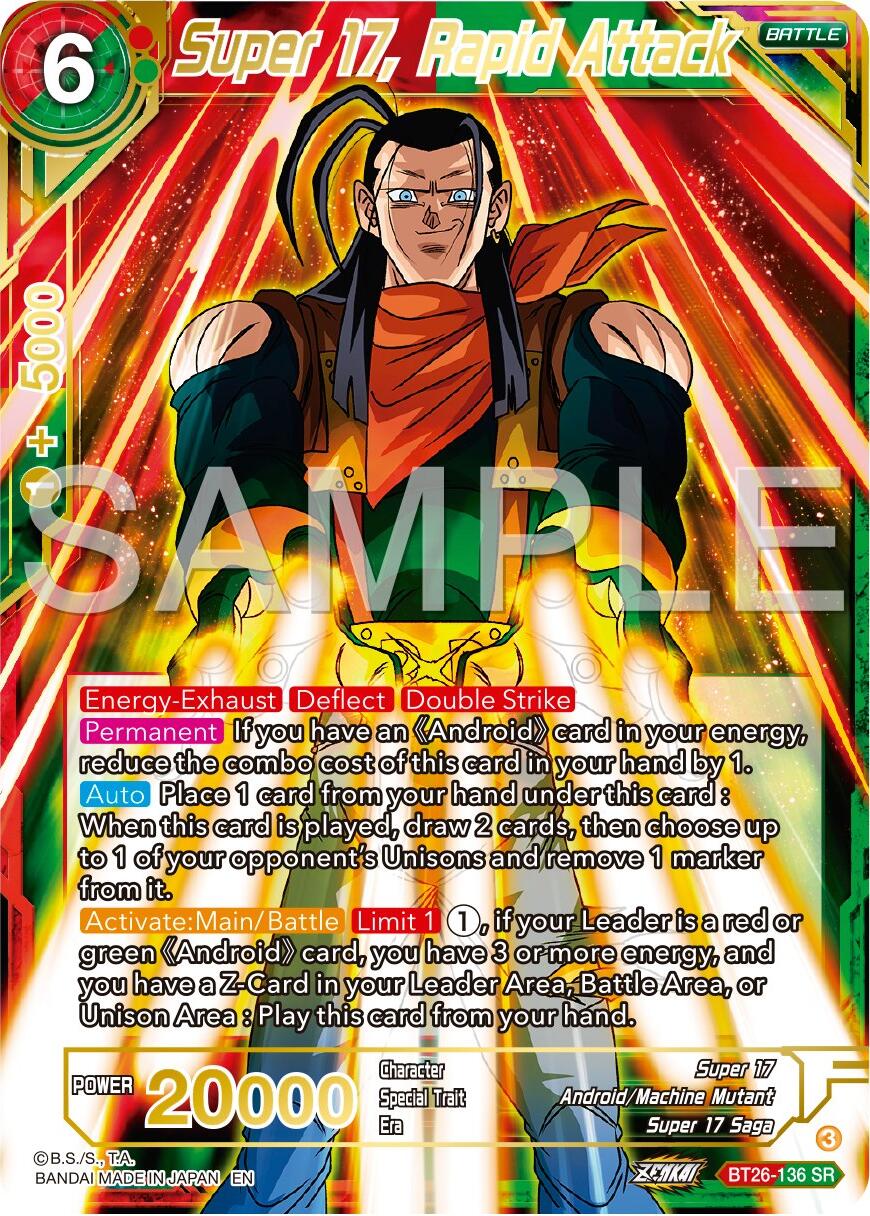 Super 17, Rapid Attack (BT26-136) [Ultimate Advent] | Amazing Games TCG