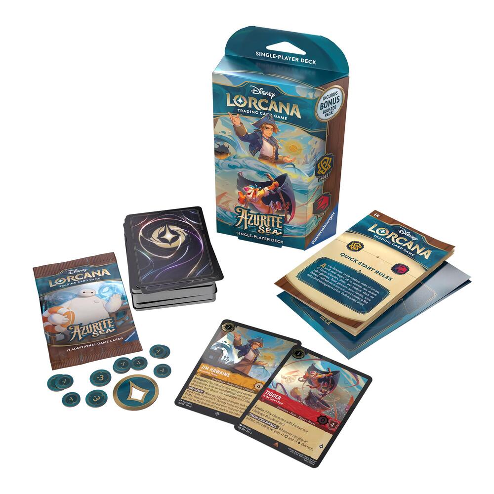 Disney Lorcana: Azurite Sea Starter Deck (Amber & Ruby) | Amazing Games TCG