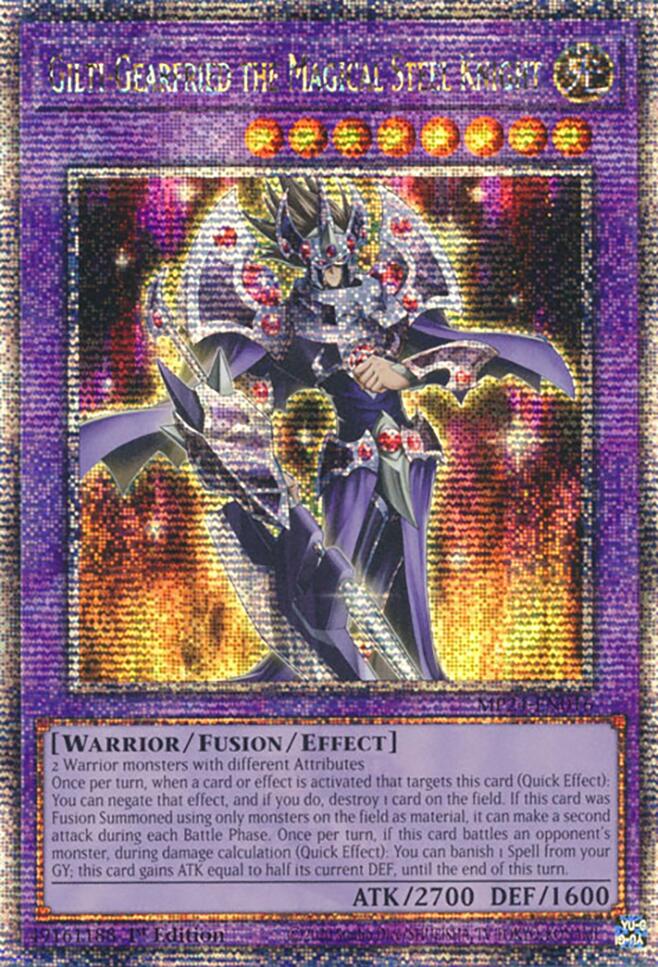 Gilti-Gearfried the Magical Steel Knight [MP24-EN016] Quarter Century Secret Rare | Amazing Games TCG