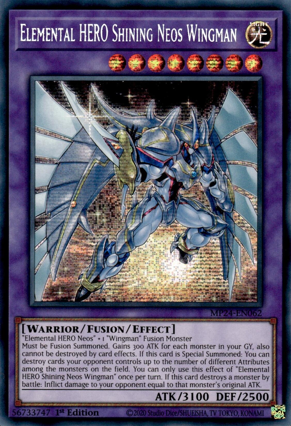 Elemental HERO Shining Neos Wingman [MP24-EN062] Prismatic Secret Rare | Amazing Games TCG