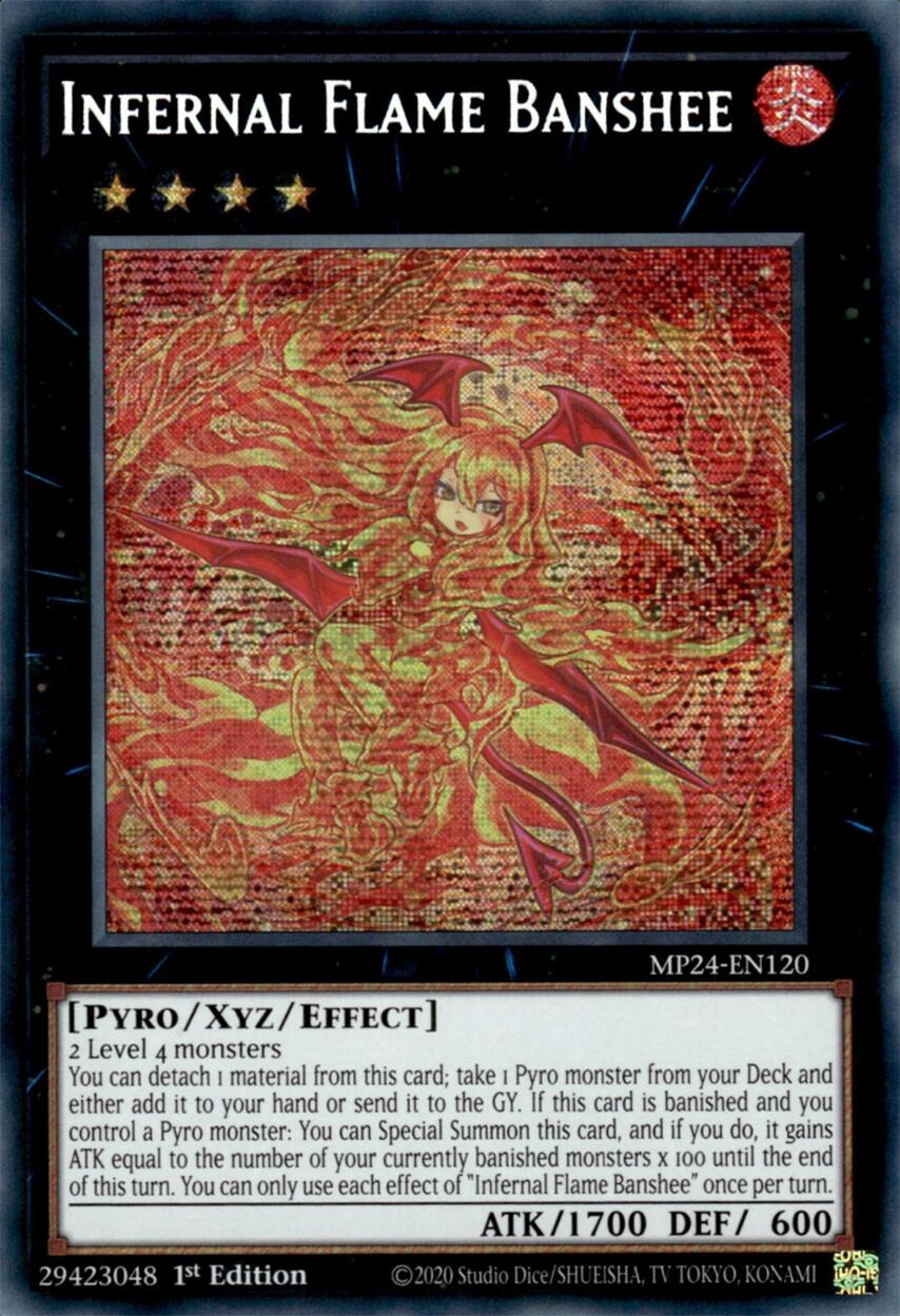 Infernal Flame Banshee [MP24-EN120] Prismatic Secret Rare | Amazing Games TCG