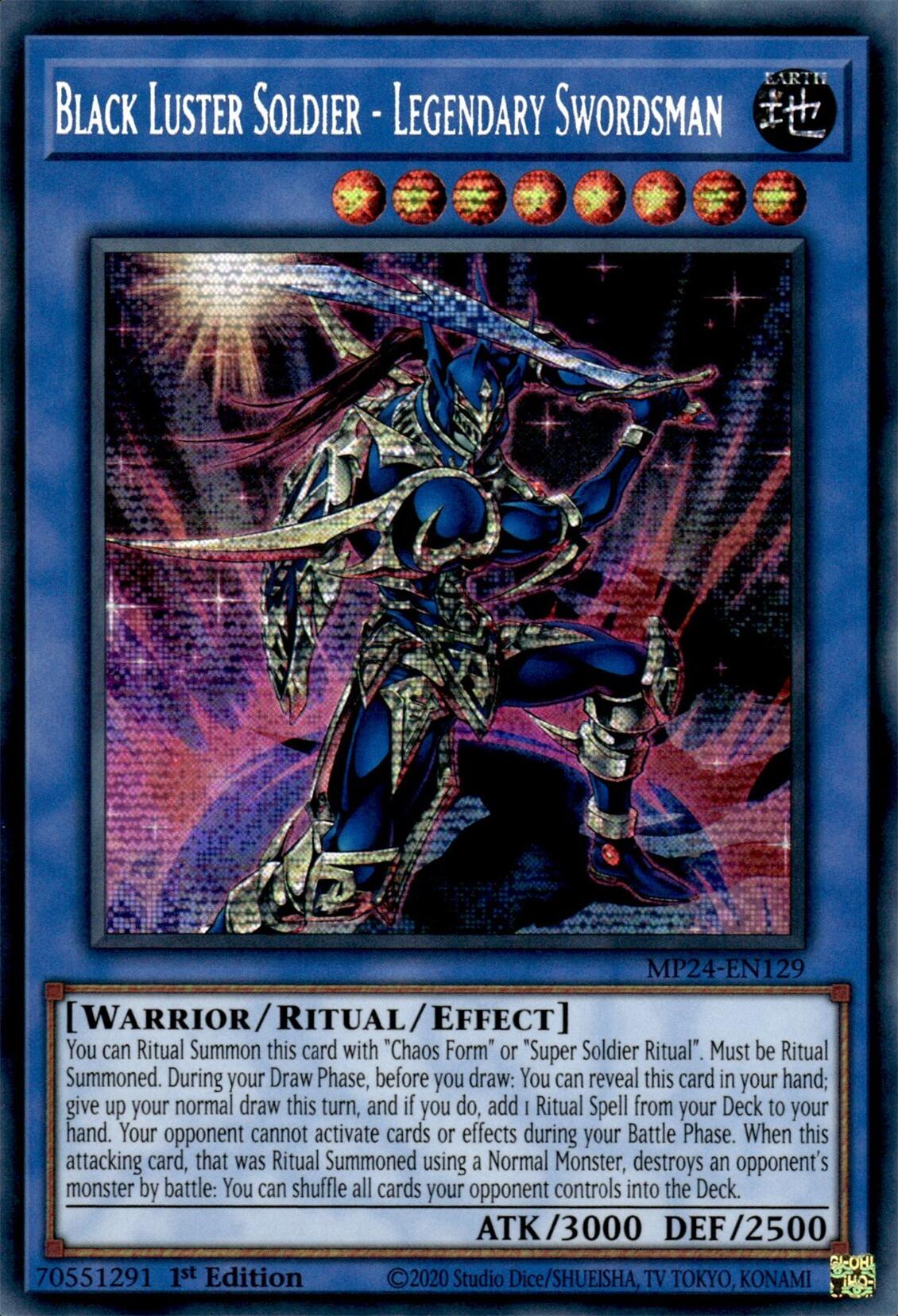 Black Luster Soldier - Legendary Swordsman [MP24-EN129] Prismatic Secret Rare | Amazing Games TCG