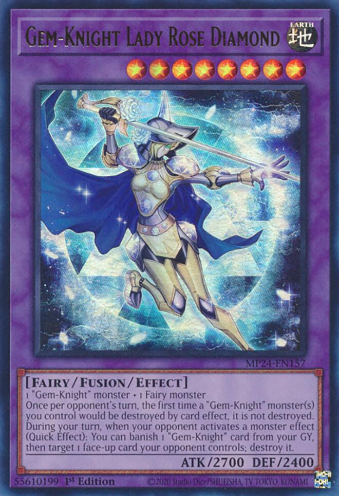 Gem-Knight Lady Rose Diamond [MP24-EN157] Ultra Rare | Amazing Games TCG