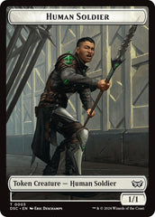 Human soldier // Scarecrow Double-Sided Token [Duskmourn: House of Horror Commander Tokens] | Amazing Games TCG