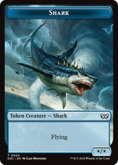 Shark // Copy Double-Sided Token [Duskmourn: House of Horror Commander Tokens] | Amazing Games TCG