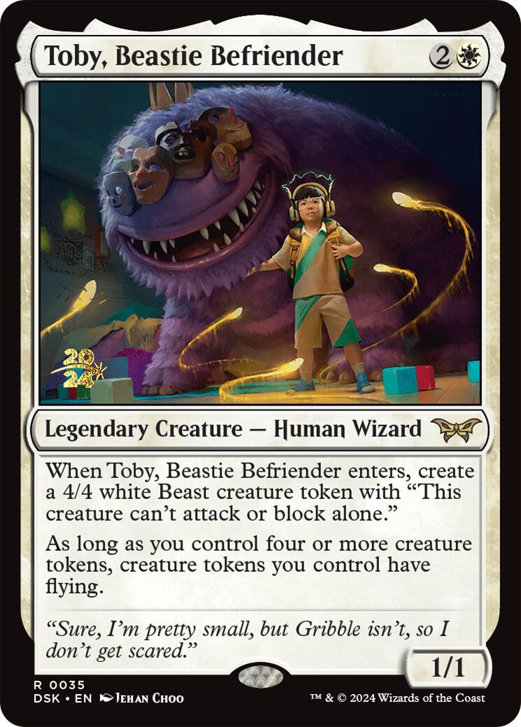 Toby, Beastie Befriender [Duskmourn: House of Horror Prerelease Promos] | Amazing Games TCG