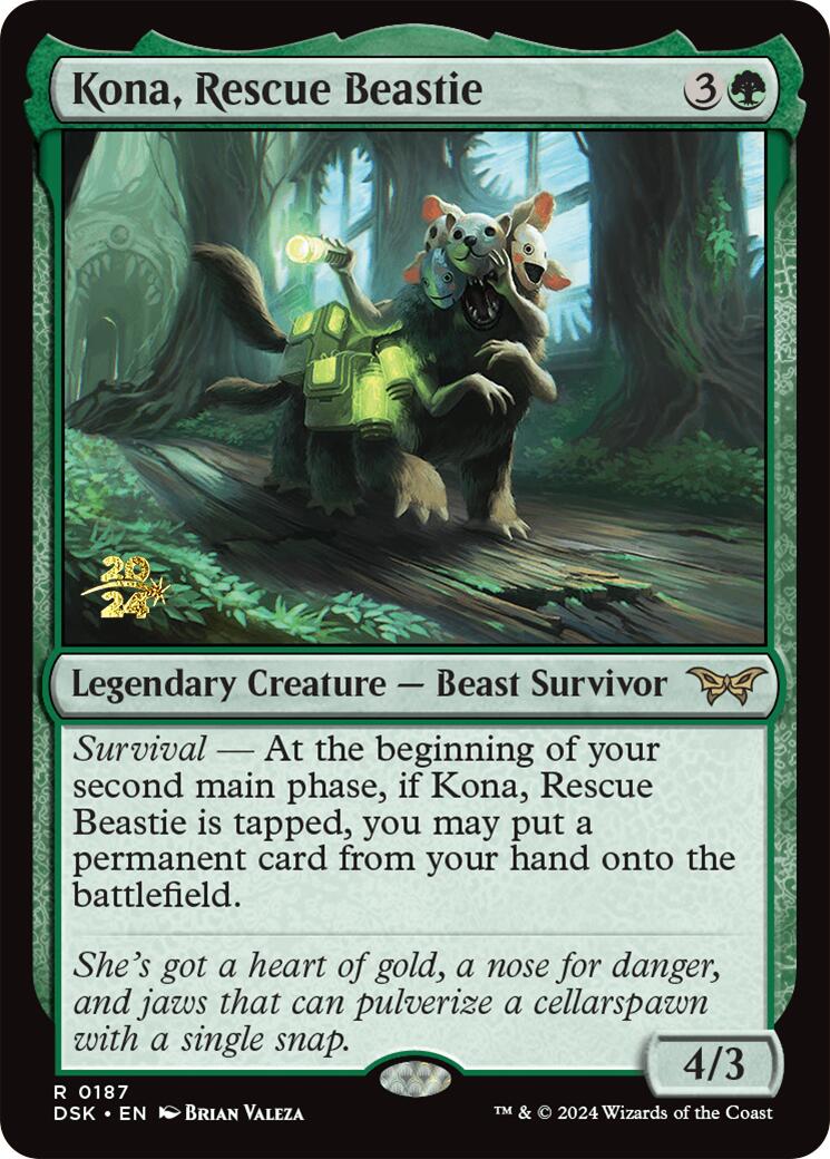 Kona, Rescue Beastie (0187) [Duskmourn: House of Horror Prerelease Promos] | Amazing Games TCG