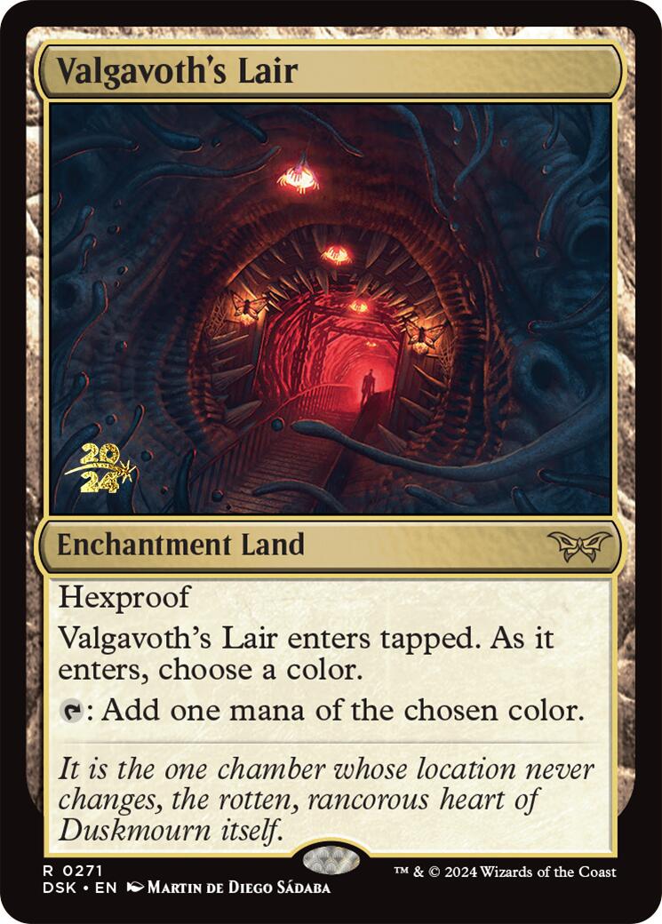 Valgavoth's Lair [Duskmourn: House of Horror Prerelease Promos] | Amazing Games TCG