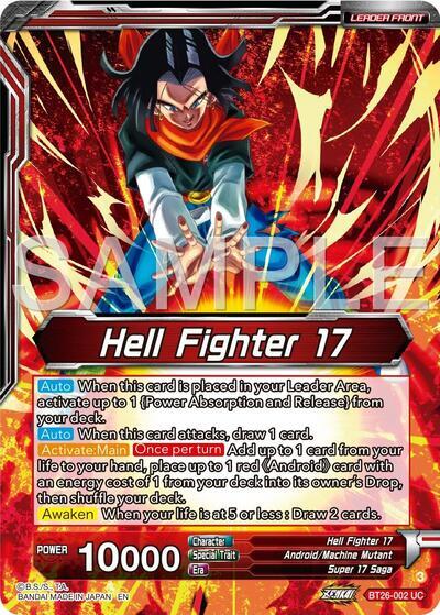 Hell Fighter 17 // Super 17, Anti-Saiyan Killing Machine (Alternate Art) (BT26-002) [Ultimate Advent] | Amazing Games TCG