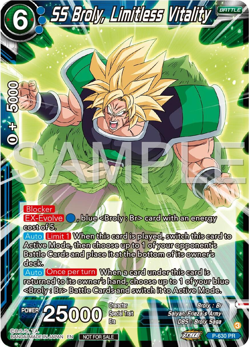 SS Broly, Limitless Vitality (Zenkai Series Tournament Pack Vol.9) (P-630) [Promotion Cards] | Amazing Games TCG