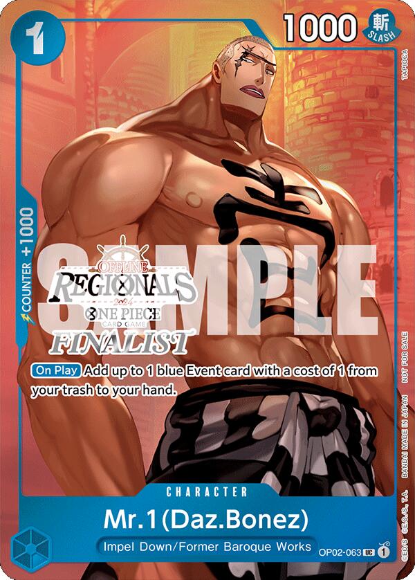 Mr.1 (Daz.Bonez) (Offline Regional 2024 Vol. 3) [Finalist] [One Piece Promotion Cards] | Amazing Games TCG