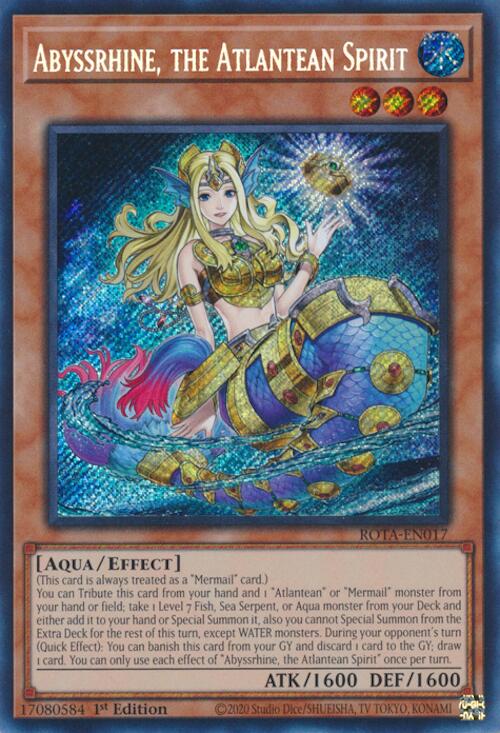 Abyssrhine, the Atlantean Spirit [ROTA-EN017] Secret Rare | Amazing Games TCG