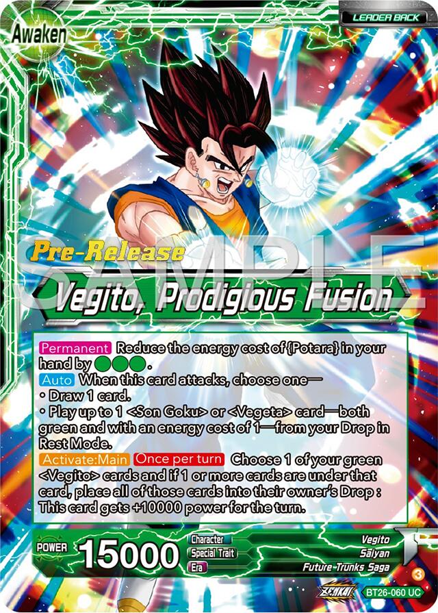 Son Goku & Vegeta // Vegito, Prodigious Fusion (BT26-060) [Ultimate Advent Prerelease Promos] | Amazing Games TCG