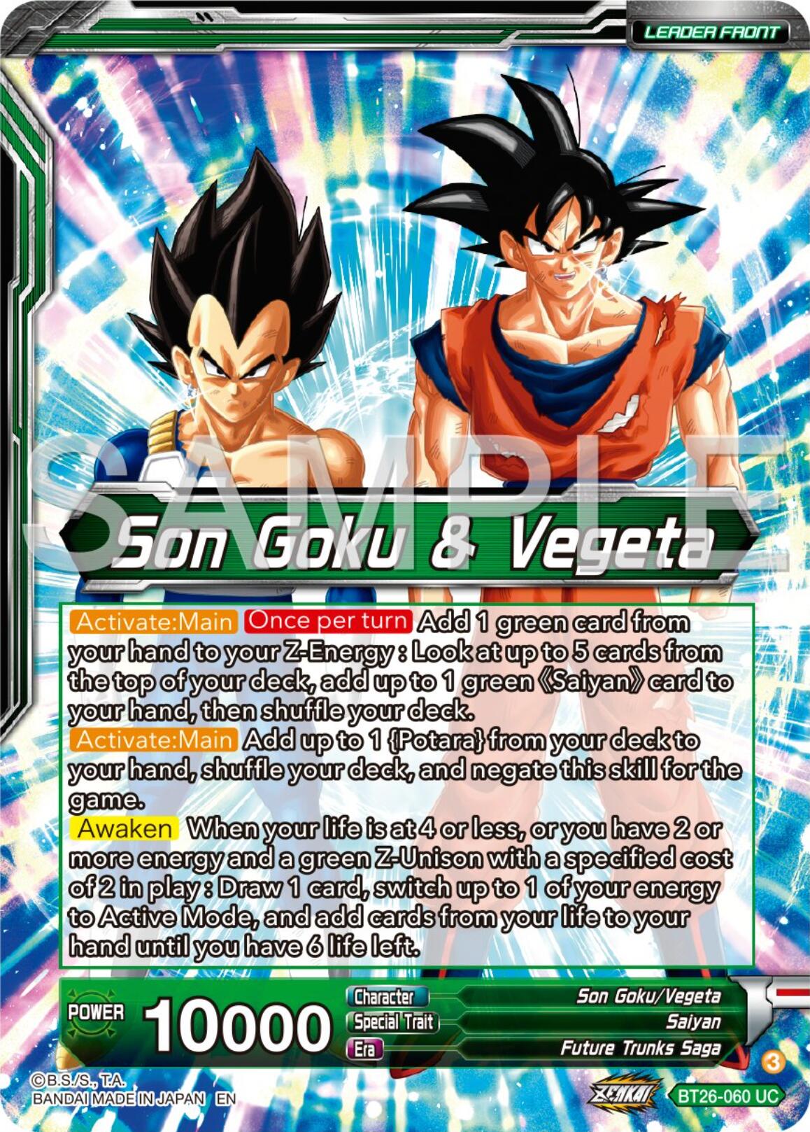 Son Goku & Vegeta // Vegito, Prodigious Fusion (BT26-060) [Ultimate Advent Prerelease Promos] | Amazing Games TCG