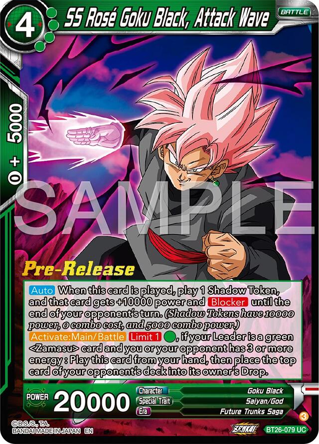 SS Rose Goku Black, Attack Wave (BT26-079) [Ultimate Advent Prerelease Promos] | Amazing Games TCG