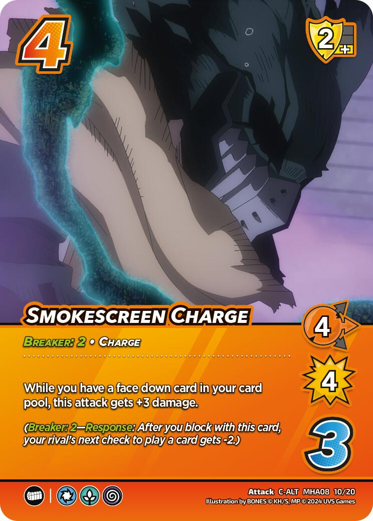 Smokescreen Charge (Alternate Art) [Challenger Series: My Hero Academia - Dark Hero Arc] | Amazing Games TCG