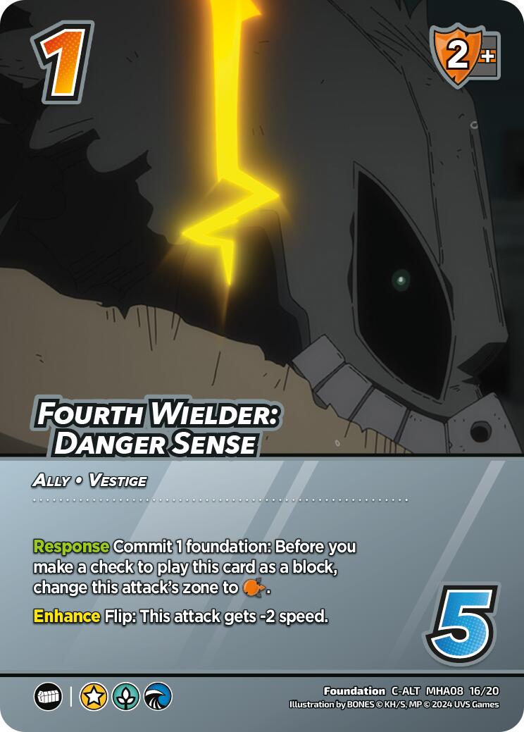 Fourth Wielder: Danger Sense (Alternate Art) [Challenger Series: My Hero Academia - Dark Hero Arc] | Amazing Games TCG