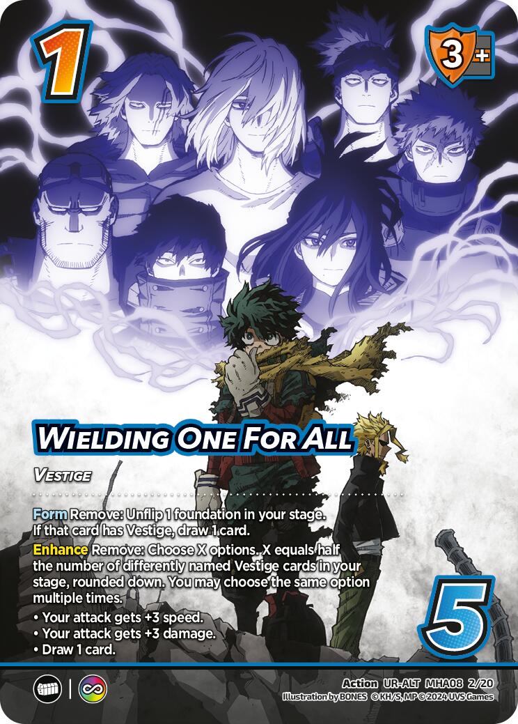 Wielding One For All (Alternate Art) [Challenger Series: My Hero Academia - Dark Hero Arc] | Amazing Games TCG