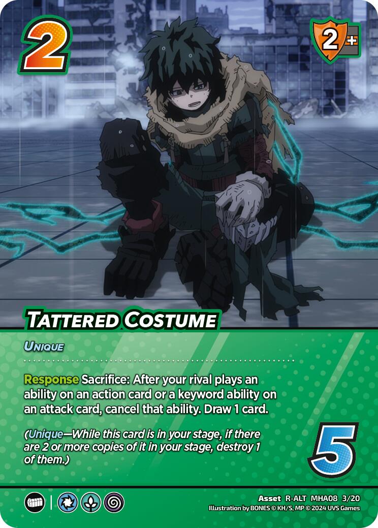 Tattered Costume (Alternate Art) [Challenger Series: My Hero Academia - Dark Hero Arc] | Amazing Games TCG