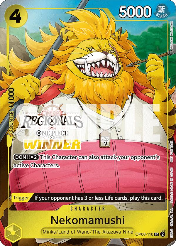 Nekomamushi (Offline Regional 2024 Vol. 3) [Winner] [One Piece Promotion Cards] | Amazing Games TCG