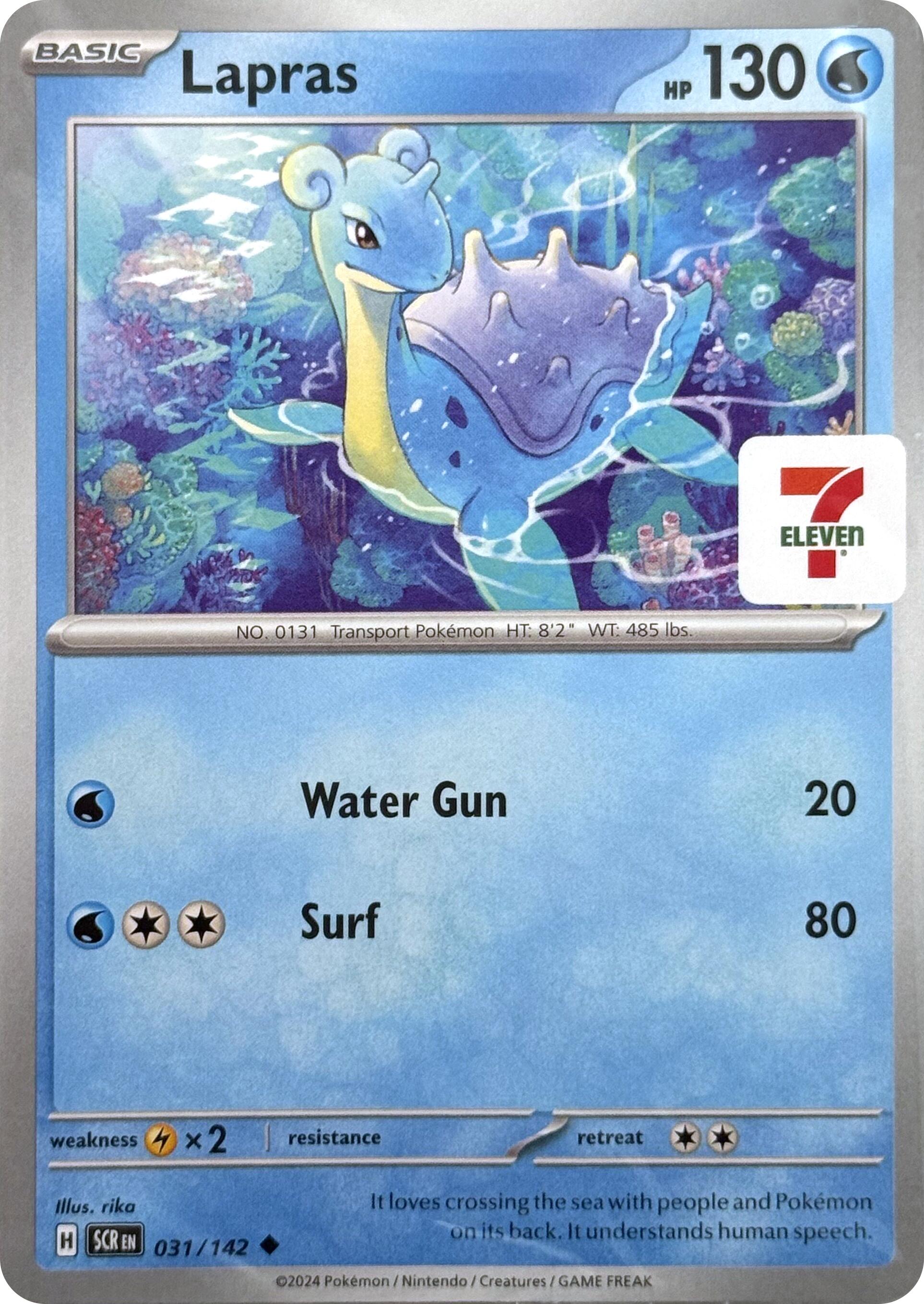 Lapras (031/142) (7-Eleven Promo) [Miscellaneous Cards] | Amazing Games TCG