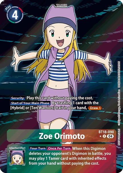 Zoe Orimoto [BT18-090] (Release Special Booster 2.0: Box Promotion Pack) [Release Special Booster 2.0] | Amazing Games TCG