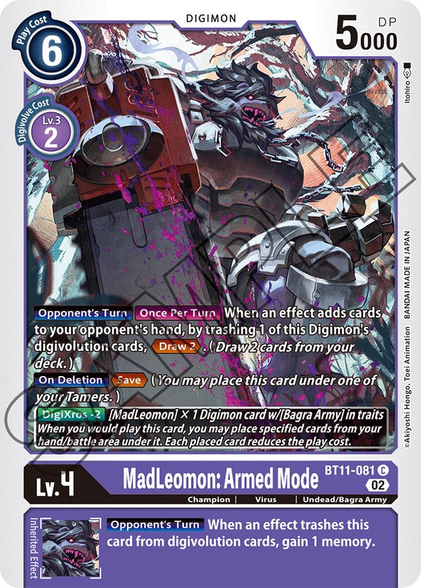 MadLeomon: Armed Mode [BT11-081] [Dimensional Phase] | Amazing Games TCG