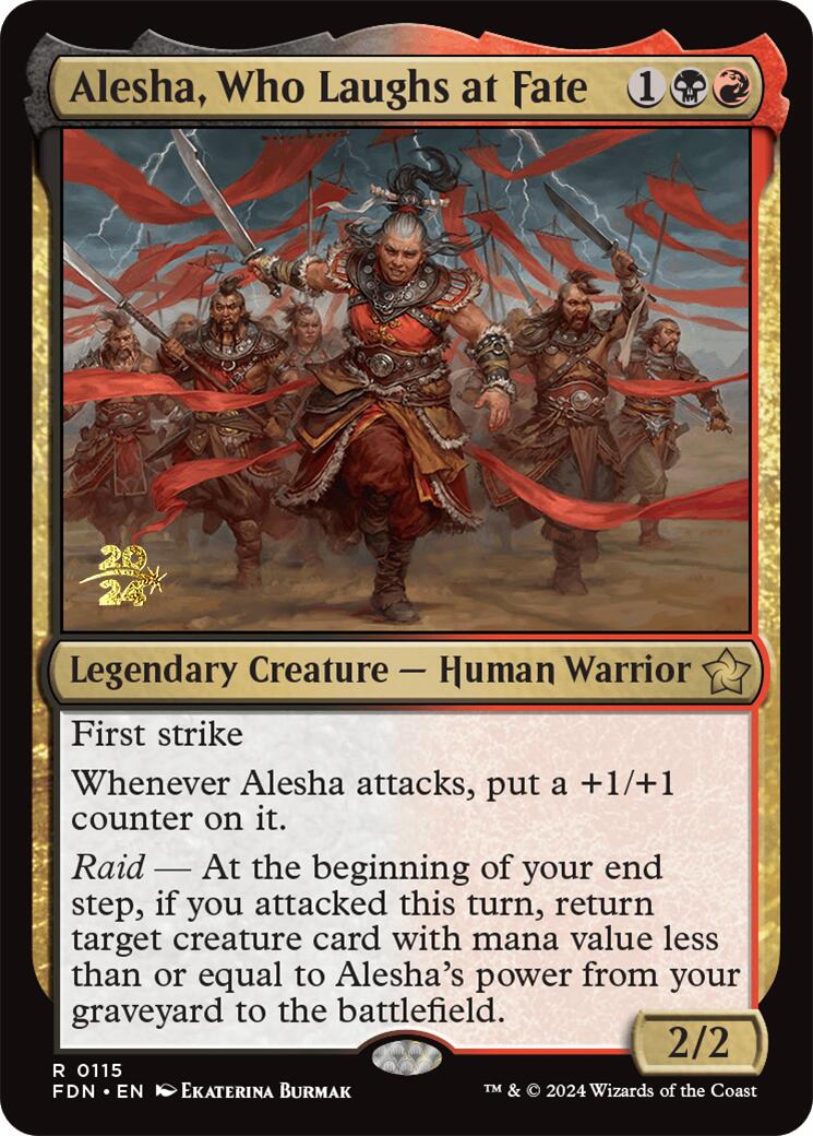 Alesha, Who Laughs at Fate [Foundations Prerelease Promos] | Amazing Games TCG