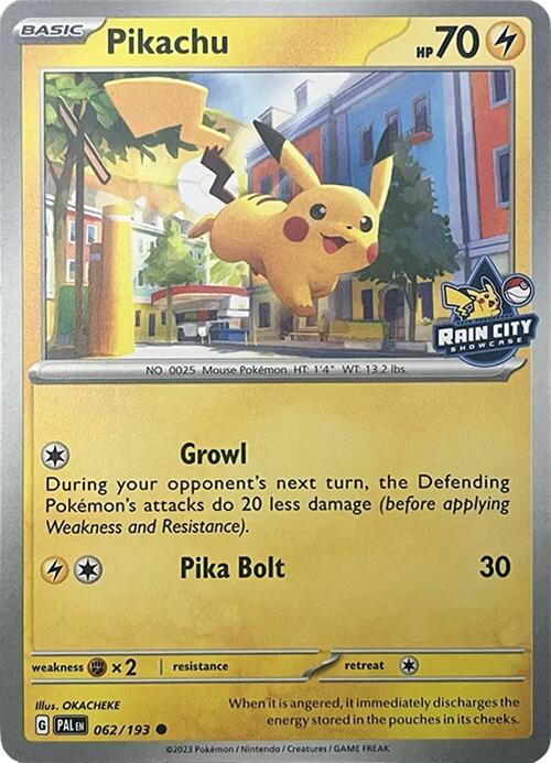 Pikachu (062/193) (Rain City Showcase) [Miscellaneous Cards] | Amazing Games TCG