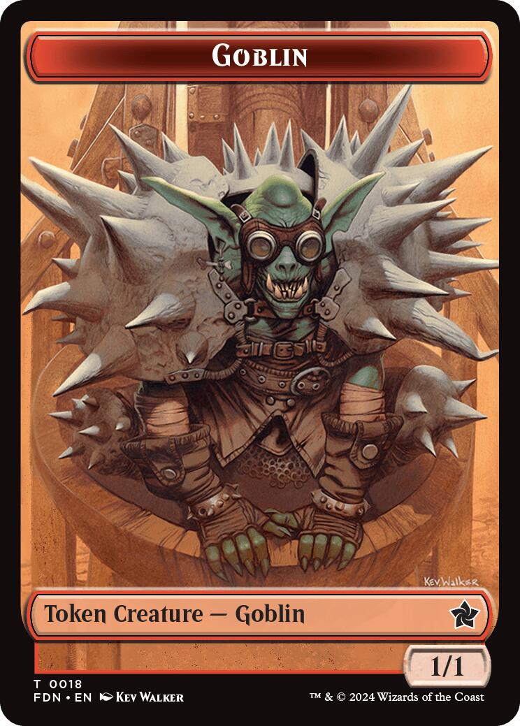 Drake // Goblin Doubled-Sided Token [Foundations Tokens] | Amazing Games TCG