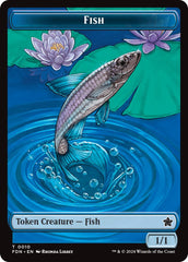 Faerie // Fish Doubled-Sided Token [Foundations Tokens] | Amazing Games TCG