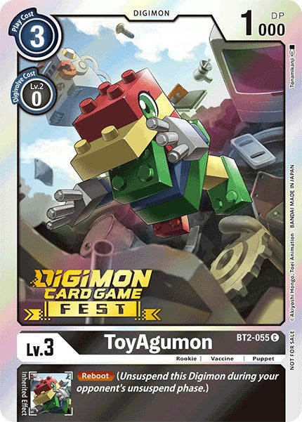 ToyAgumon [BT2-055] (Digimon Card Game Fest 2022) [Release Special Booster Promos] | Amazing Games TCG