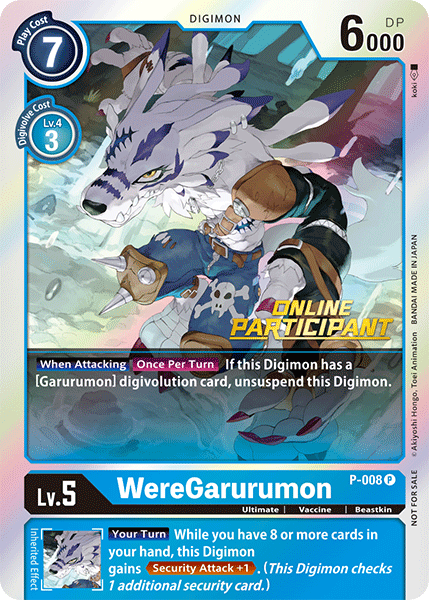 WereGarurumon [P-008] (Online Regional - Participant) [Promotional Cards] | Amazing Games TCG