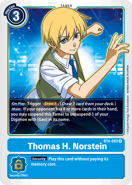 Thomas H. Norstein [BT4-093] [Great Legend] | Amazing Games TCG