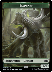 Elephant // Construct Double-Sided Token [Dominaria Remastered Tokens] | Amazing Games TCG