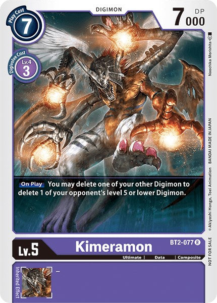 Kimeramon [BT2-077] (Battle of Omni Pre-Release) [Release Special Booster Promos] | Amazing Games TCG